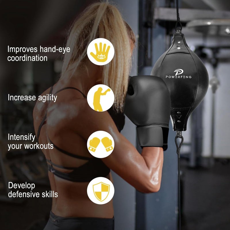 powerfeng Double End Boxing Speed Bag: Speed Bags for Boxing Reaction Agilit & Hand Eye Coordination Training - Boxing Reflex Ball for Home Gym - Image 4